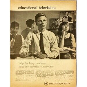 Bell Telephone System Educational Television "Help for Busy Educators" Ad 1972